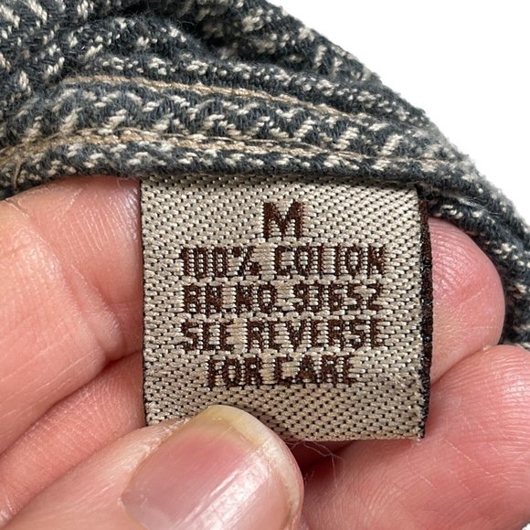 Bogari Studio Mens Shirt Sz M Beige Black Striped Long Sleeve Button Down Woven - Picture 6 of 7